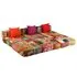  Canapea puf modulară cu 3 locuri, petice, material textil