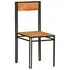 Set 2 bucati scaune de bucatarie, maro, 43 x 43 x 90 cm