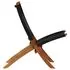  Scaun relaxant pliant, negru, piele naturală