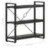  Bibliotecă cu 3 rafturi, negru, 90x30x80 cm, lemn masiv mango