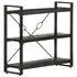  Bibliotecă cu 3 rafturi, negru, 90x30x80 cm, lemn masiv mango
