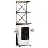  Dulap de vin design tractor alb 49x31x172 cm mango nefinisat