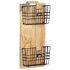  Suport reviste montat pe perete, 33x10x67 cm, lemn masiv mango