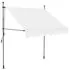  Copertină retractabilă manual cu LED, crem, 100 cm