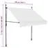  Copertină retractabilă manual cu LED, crem, 100 cm