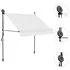  Copertină retractabilă manual cu LED, crem, 100 cm