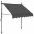  Copertină retractabilă manual cu LED, antracit, 100 cm