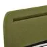  Cadru de pat cu LED-uri, verde, 160 x 200 cm, material textil