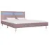  Cadru de pat cu LED-uri, roz, 180 x 200 cm, material textil