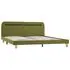  Cadru de pat cu LED-uri, verde, 160 x 200 cm, material textil