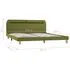  Cadru de pat cu LED-uri, verde, 160 x 200 cm, material textil