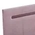 Cadru de pat cu LED-uri, roz, 180 x 200 cm, material textil