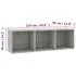  Bibliotecă/Dulap TV, gri beton, 36x30x114 cm, lemn prelucrat