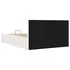  Cadru pat hidraulic cu ladă LED alb 120x200 cm piele ecologică 