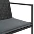  Set mobilier de exterior cu perne, 7 piese, negru, poliratan