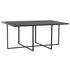  Set mobilier de exterior cu perne, 7 piese, negru, poliratan