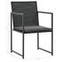  Set mobilier de exterior cu perne, 7 piese, negru, poliratan