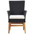  Set mobilier de exterior, 9 piese negru, poliratan, lemn acacia