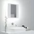  Dulap de baie cu oglindă & LED, alb, 40x12x45 cm, acril