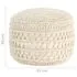  Taburet puf macrame lucrat manual, 45 x 30 cm, bumbac