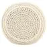  Taburet puf macrame lucrat manual, 45 x 30 cm, bumbac
