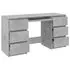  Birou de scris, gri beton, 140x50x77 cm, lemn prelucrate