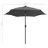  Umbrelă de soare cu LED-uri, stâlp aluminiu, antracit, 300 cm