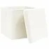  Cutii depozitare cu capace 4 buc. alb, 32x32x32 cm, textil