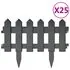  Borduri de gazon, 25 buc., antracit, 10 m, PP