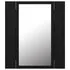  Dulap de baie cu oglindă & LED, negru, 40x12x45 cm, acril