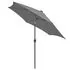  Umbrelă de soare cu LED-uri, stâlp aluminiu, antracit, 300 cm