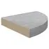  Raft de colț de perete, gri beton, 25x25x3,8 cm, MDF