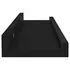  Rafturi de perete, 4 buc., negru, 40x9x3 cm