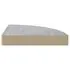  Raft de colț de perete, gri beton, 25x25x3,8 cm, MDF