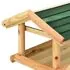  Hrănitor pentru păsări cu stativ, 37x28x100 cm, lemn masiv brad
