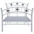  Cadru de pat, cu model de fotbal, gri, 90 x 200 cm, metal