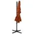  Umbrelă soare 4 niveluri, stâlp aluminiu, cărămiziu, 250x250 cm