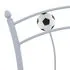  Cadru de pat, cu model de fotbal, gri, 90 x 200 cm, metal