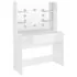  Masă de machiaj cu lumini LED, alb, 100x40x135 cm, MDF