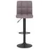  Scaune de bar, 2 buc., gri taupe, material textil