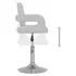  Scaune de bucătărie pivotante, 2 buc., alb, piele artificială