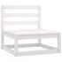  Set mobilier de grădină, 2 piese, alb, lemn masiv de pin