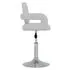 Scaune de bucătărie pivotante, 2 buc., alb, piele artificială