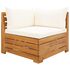  Set mobilier grădină cu perne, 2 piese, lemn masiv de acacia