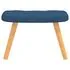  Scaun de relaxare cu taburet, albastru, textil