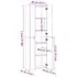  Dulap de birou, alb, 60x32x190 cm, lemn prelucrat