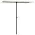  Umbrelă de soare grădină stâlp aluminiu alb nisipiu 180x110 cm