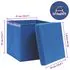   Cutii depozitare cu capace 4 buc. albastru, 32x32x32 cm, textil