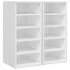  Pantofare, 2 buc., alb, 31,5x35x70 cm, PAL