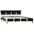  Cadru de pat cu LED-uri, negru, 120 x 200 cm, piele ecologică